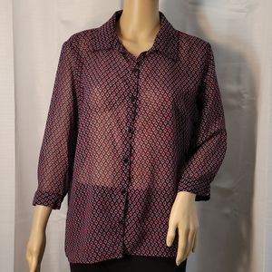 Attention Diamond pattern blouse